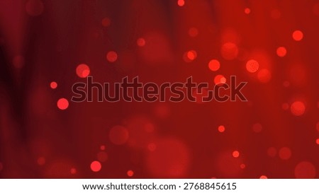 A vibrant abstract background featuring numerous red bokeh lights of varying sizes and intensities, creating a soft, glowing, and festive atmosphere. The deep red gradient provides a rich and warm backdrop for the shimmering light circles, perfect for celebrations, holidays, or romantic themes.
