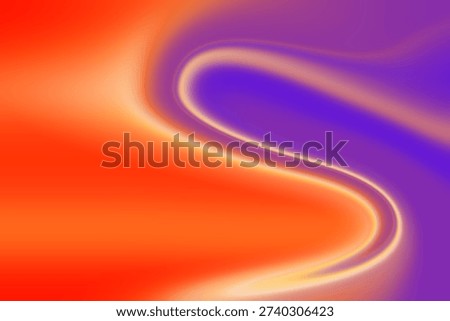 Vibrant abstract background showcasing a smooth, glowing S-curve blend of purple, orange, and yellow colors.