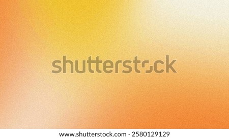 Vibrant abstract gradient background featuring a mix of warm orange and yellow tones with a noise grain overlay texture. Suitable for social media, flyers, posters, wallpapers, etc.