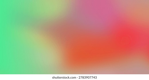 A vibrant abstract gradient smoothly blends green, orange, red, and pink hues, forming a lively and modern background with soft transitions.