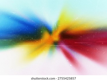Vibrant Abstract Light Refraction with Rainbow Spectrum Colors on Surface