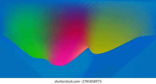 Vibrant abstract waves in a mesmerizing gradient of colors


