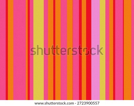 A vibrant background featuring vertical stripes in a variety of pink, orange, and yellow tones