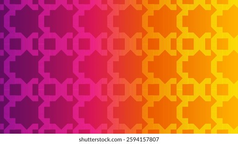 Vibrant Background Geometric Pattern with Gradient Colors of Pink, Orange, and Yellow