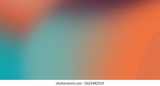 A vibrant, blurred gradient background with a subtle grainy texture, transitioning smoothly between teal, muted gray blue, and warm orange hues, evoking a soft, modern, and slightly retro feel.