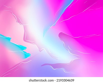 Vibrant ceramic pattern. Marble pattern pink and blue. Cartoon marble pattern. Vibrant background design. Marble texture illustration