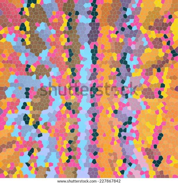 Vibrant Color Artwork Warm Cool Colors Stock Ilration 227867842
