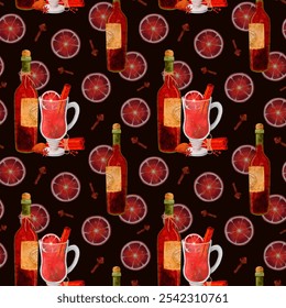 A Vibrant and Colorful Cocktail and Spirits Pattern Design for Various Fun Occasions - Powered by Shutterstock