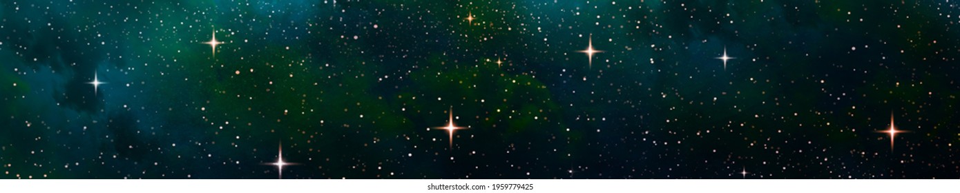 Vibrant Colorful Nebula Outerspace Galaxy Universe Background Banner For Ads And Web Banner Background Illustration