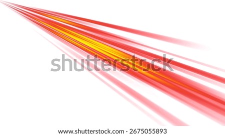 a vibrant display of angled streaks, a gradient of red and yellow, illuminating a pristine white canvas