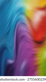 a vibrant and dynamic abstract artwork featuring a mix of blue, purple, red, yellow, and green hues blended together in a swirling pattern