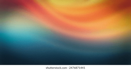 Vibrant gradient background with a smooth blend of red, yellow, orange, blue, and teal hues. Perfect for creating eye-catching designs, digital art, and dynamic presentations