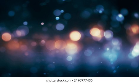 Vibrant night background with colorful bokeh lights. Ideal for backgrounds, banners, and decorative elements.