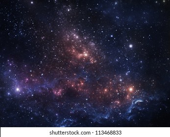 Vibrant Night Sky With Stars And Nebula