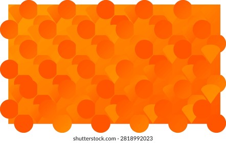 Vibrant Orange Abstract Pattern Featuring Overlapping Circular Shapes