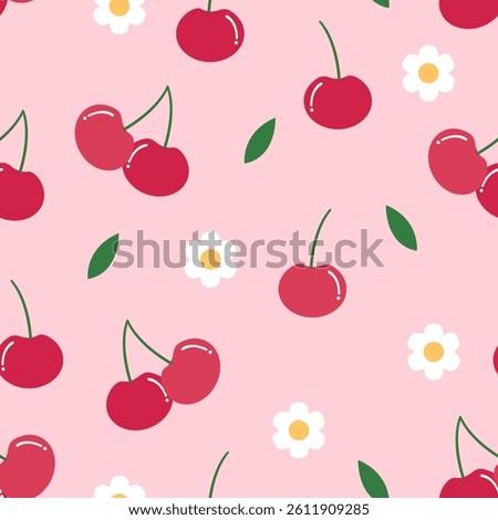 A vibrant pattern featuring lush green tropical leaves and colorful flowers on a soft beige background, evoking a summery feel