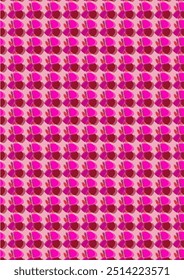 Vibrant pink floral pattern repeating on soft background. #PatternDesign #AbstractArt #BoldColors #GeometricPattern #GraphicDesign #PrintsThatPop #ModernArt #VisualArt #TextileDesign #CreativePattern