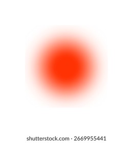 Vibrant red orb with soft glow on white background