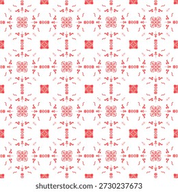 Vibrant red pattern inspired by modern decorative art