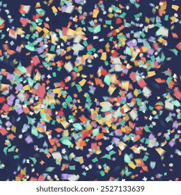 A vibrant shower of multicolored confetti rains down against a dark background, creating a joyful, celebratory atmosphere. Perfect for party invitations, festive events, and energetic design. - Powered by Shutterstock