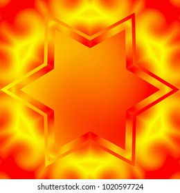 vibrant star background with copyspace, dark orange  background