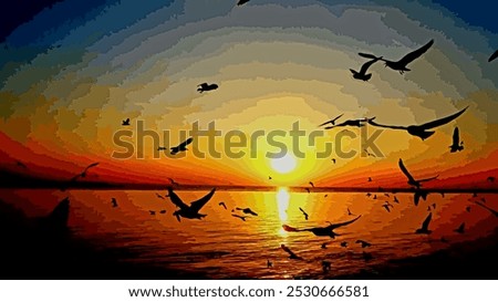 Similar – Image, Stock Photo towards the sun romantic