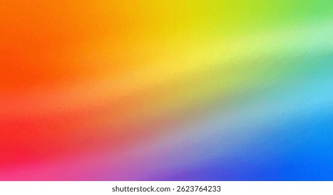 A vibrant, textured rainbow gradient background image featuring smooth transitions between colors. The abstract design offers a blurry effect, suitable for digital art and artistic projects.