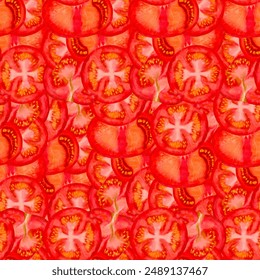 A vibrant tomato pattern ideal for culinary backgrounds, featuring fresh ingredients - Powered by Shutterstock