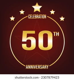 Vibrant vector illustration celebrating 50 years of anniversary, filled with joy and success. Perfect for special occasions. Get it now! - Powered by Shutterstock