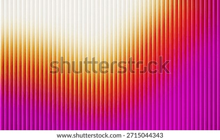 Vibrant vertical ribbed background presents a striking visual effect achieved through a smooth gradient transition beginning with bright white and warm yellow tones at the top center gradually shifti