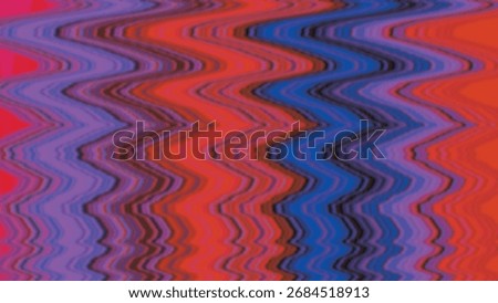 Vibrant wavy abstract pattern with bold red, purple, and blue hues.