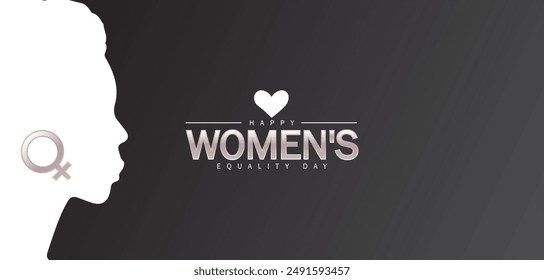 Vibrant Women's Equality Day background showcasing smiling women in solidarity for gender equality - Powered by Shutterstock