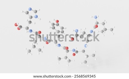 vicatertide molecule 3d, molecular structure, ball and stick model, structural chemical formula therapeutic agent