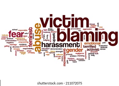 Victim Blaming Concept Word Cloud Background