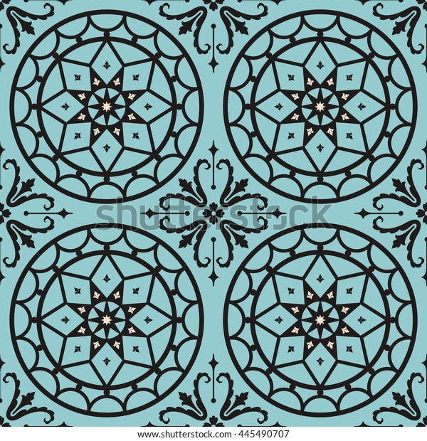 Victorian Blue Seamless\
Pattern
