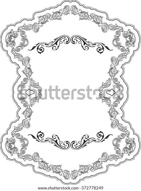 Victorian retro\
nice art page isolated on\
white