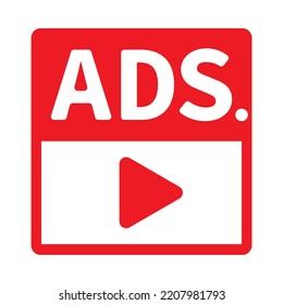 Video Ads Icon. Video Advertising Illustration