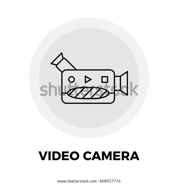 Video\
camera flat icon isolated on the white\
background.