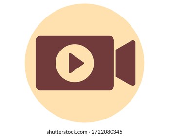 Video documentary icon. Wedding vector icon. Flat vector illustration.