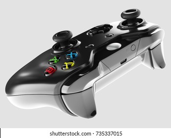 Video game controller isolated on white background. 3d rendering.