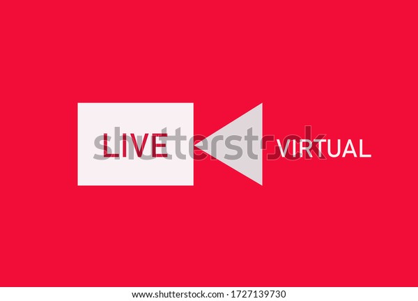 Video Live Virtual
concept - Red
background