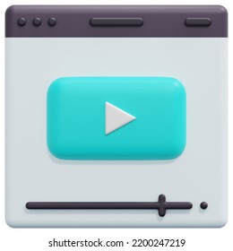 Video Marketing 3d Render Icon Illustration For Website, Application, Printing, Document, Poster Design, Etc.