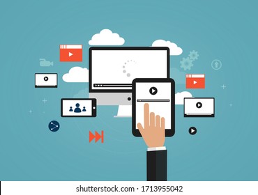 Video sharing concept - Uploading your videos to the Internet