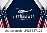 Vietnam War Veterans Day poster. Vector background	