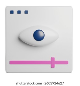 View Eye Background 3D Rendering Icon Illustration