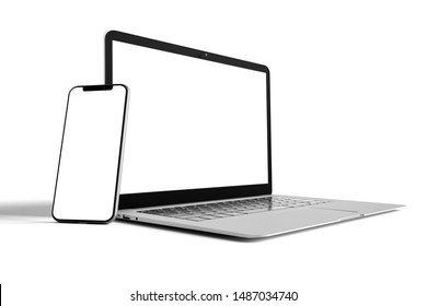 View Of A Isolated Devices Mockup