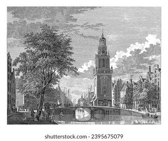 View of the Jan Roodenpoortstoren in Amsterdam, Paulus van Liender, after Jan de Beijer, 1760 - 1783 View of the Jan Roodenpoortstoren in Amsterdam.