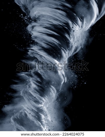View of a large tornado, 3d animation
