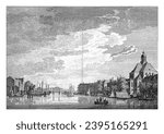 View of the Oosterkerk in Amsterdam, Paulus van Liender, after Jan de Beijer, 1805 View of the Oosterkerk (right) on the Wittenburgergracht in Amsterdam.