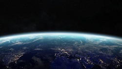 Vedere A Planetei Pământ Din Spațiu în Timpul Unui Răsărit De Soare 3D Elemente De Redare A Acestei Imagini Furnizate De NASA